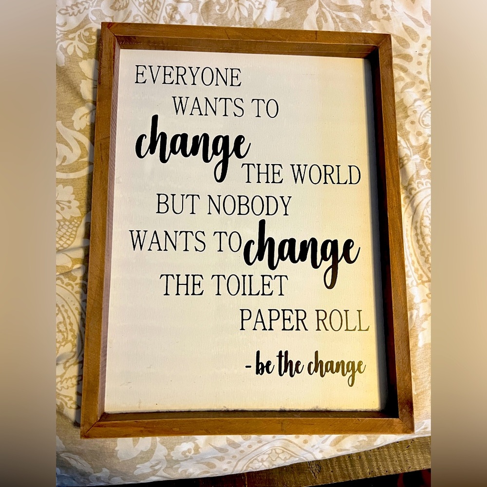 Home decor bathroom sign